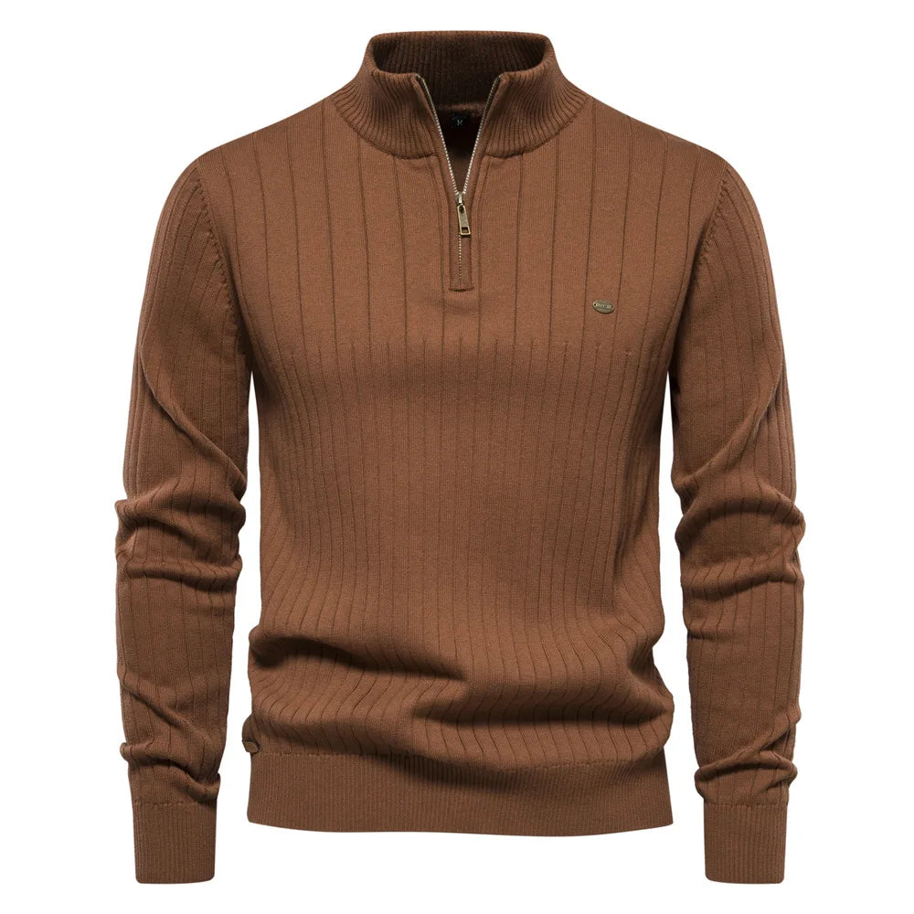 Heren Gebreide Trui | Half-Zip Design