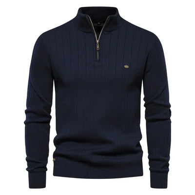 Heren Gebreide Trui | Half-Zip Design