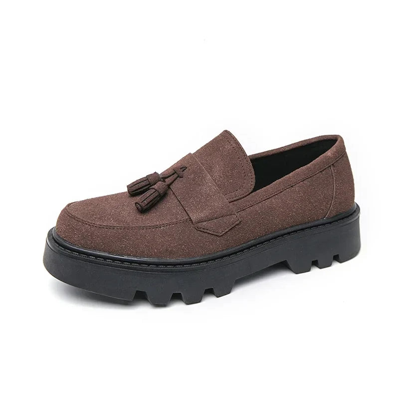 Heren Loafers | Klassiek Suède Met Chunky Zool