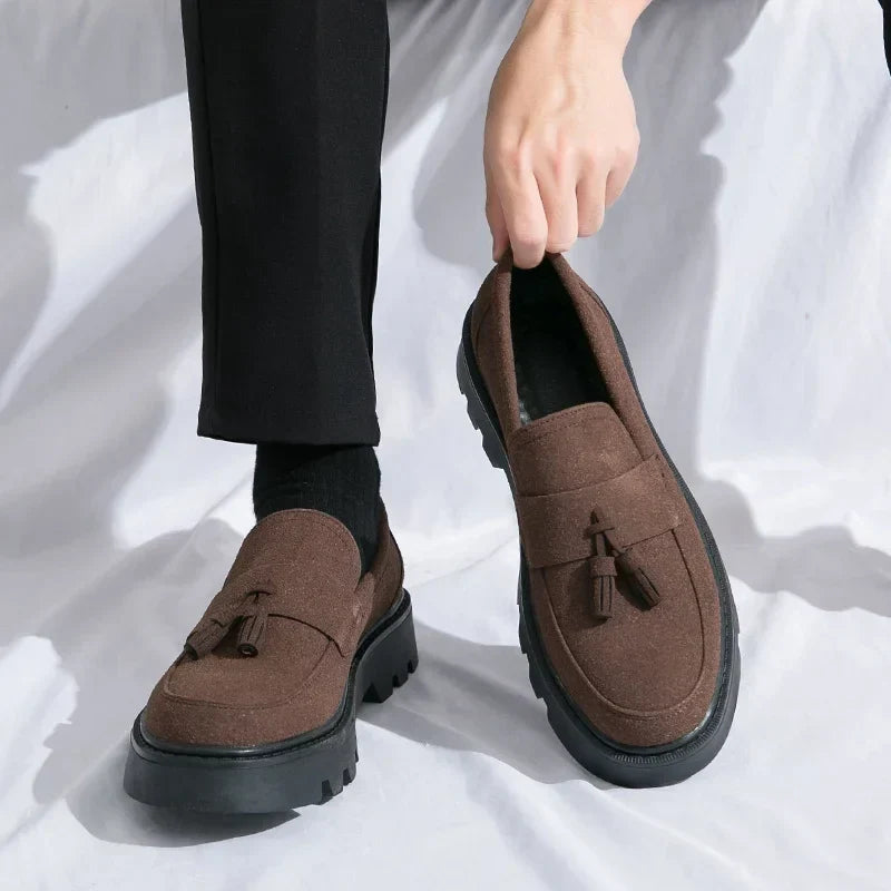 Heren Loafers | Klassiek Suède Met Chunky Zool