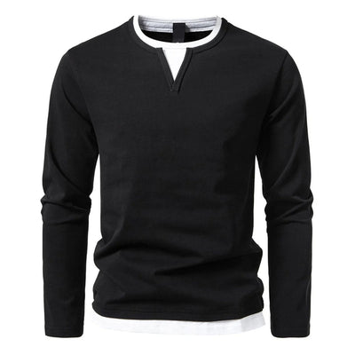 Heren Longsleeve Shirt | Tweelaags Effect