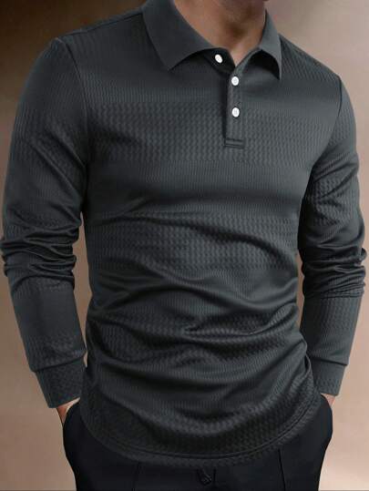 Heren Poloshirt Met Lange Mouwen | Stijlvol En Comfortabel