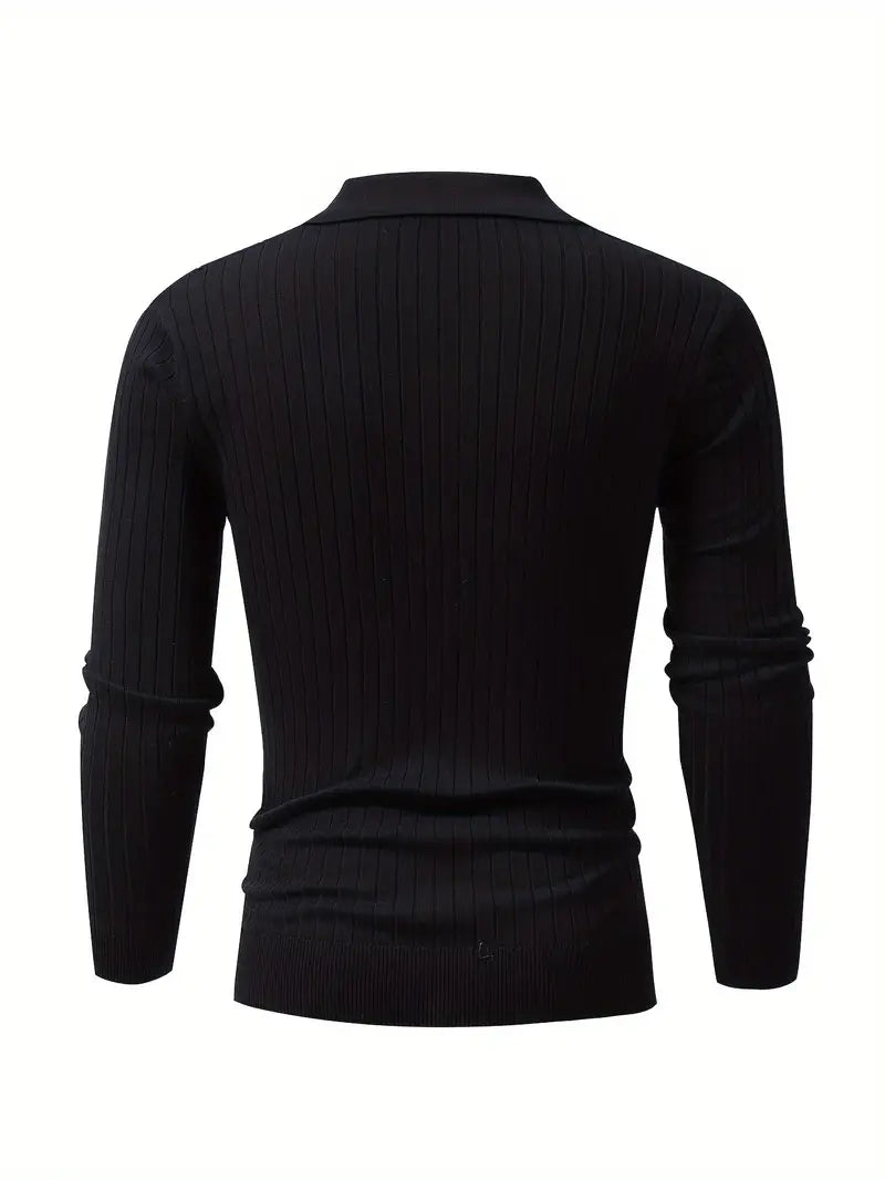 Heren Ribgebreide Polo | Stijlvolle Slim Fit