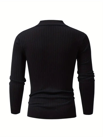 Heren Ribgebreide Polo | Stijlvolle Slim Fit