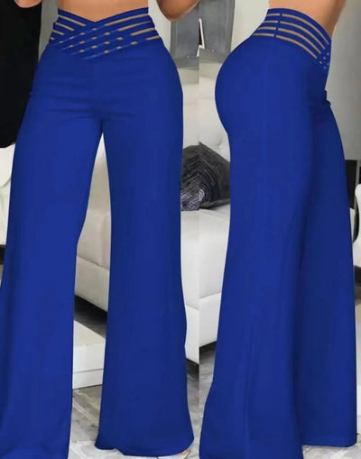 High-Waist Flared Broek | Elegante Ondoorzichtige Pasvorm