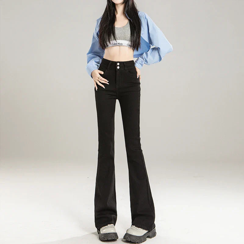 High-Waist Flared Jeans | Retro Look