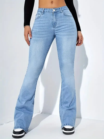 High-Waist Flared Jeans | Retro Look