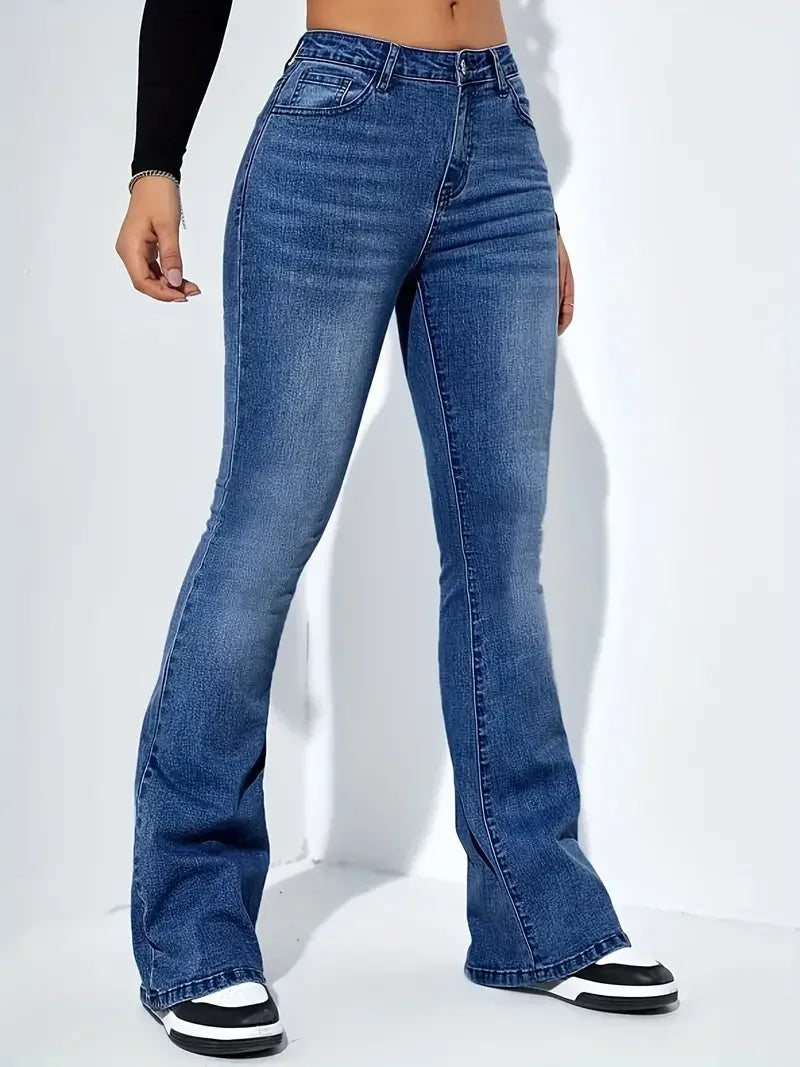 High-Waist Flared Jeans | Retro Look