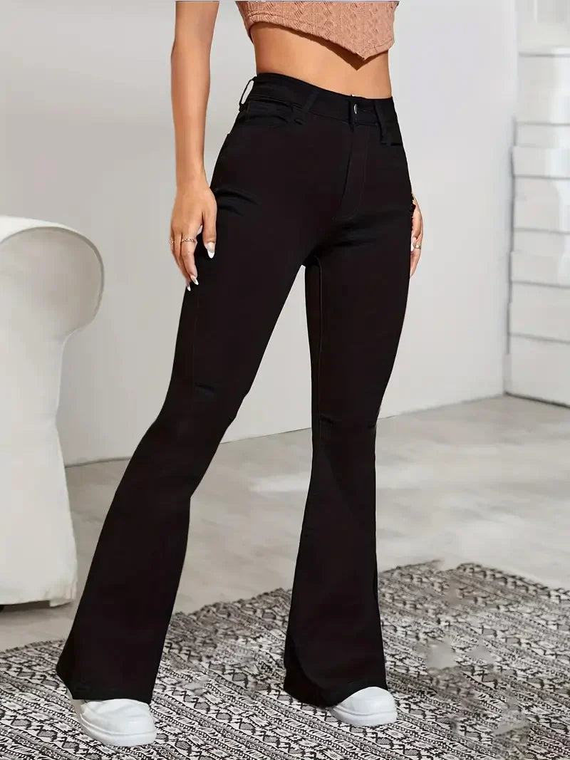 High-Waist Flared Jeans | Retro Look