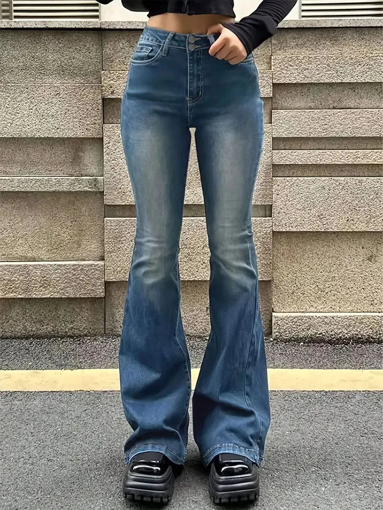 High-Waist Flared Jeans | Retro Look