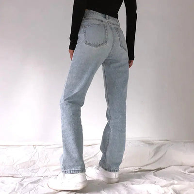 High-Waist Straight Leg Jeans | Vintage Denim