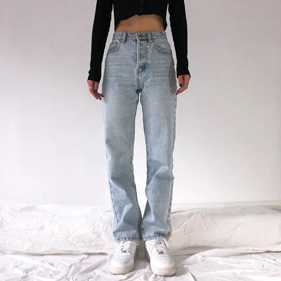 High-Waist Straight Leg Jeans | Vintage Denim