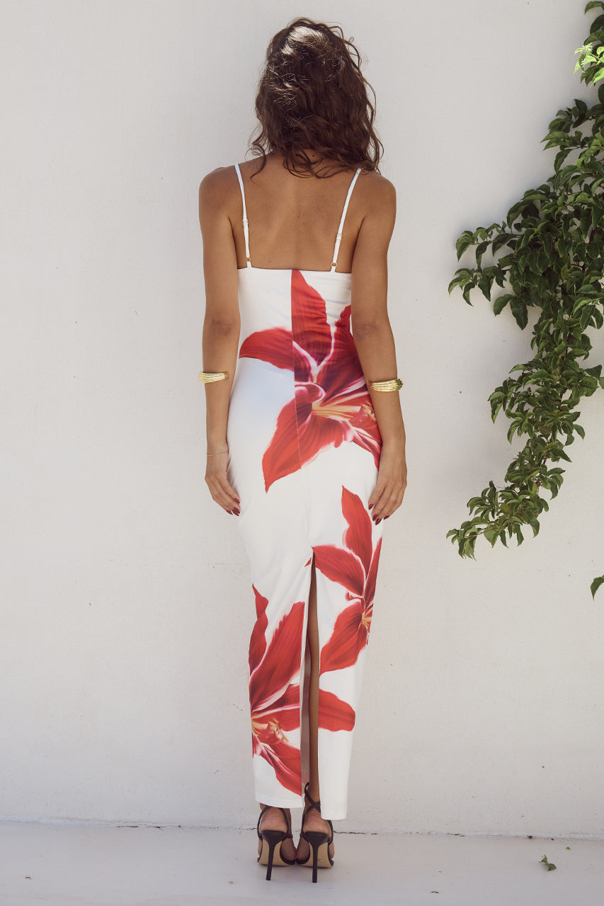 Lange Jurk Met Bloemenprint | Elegante Maxi Dress