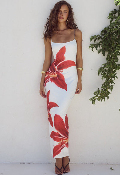 Lange Jurk Met Bloemenprint | Elegante Maxi Dress