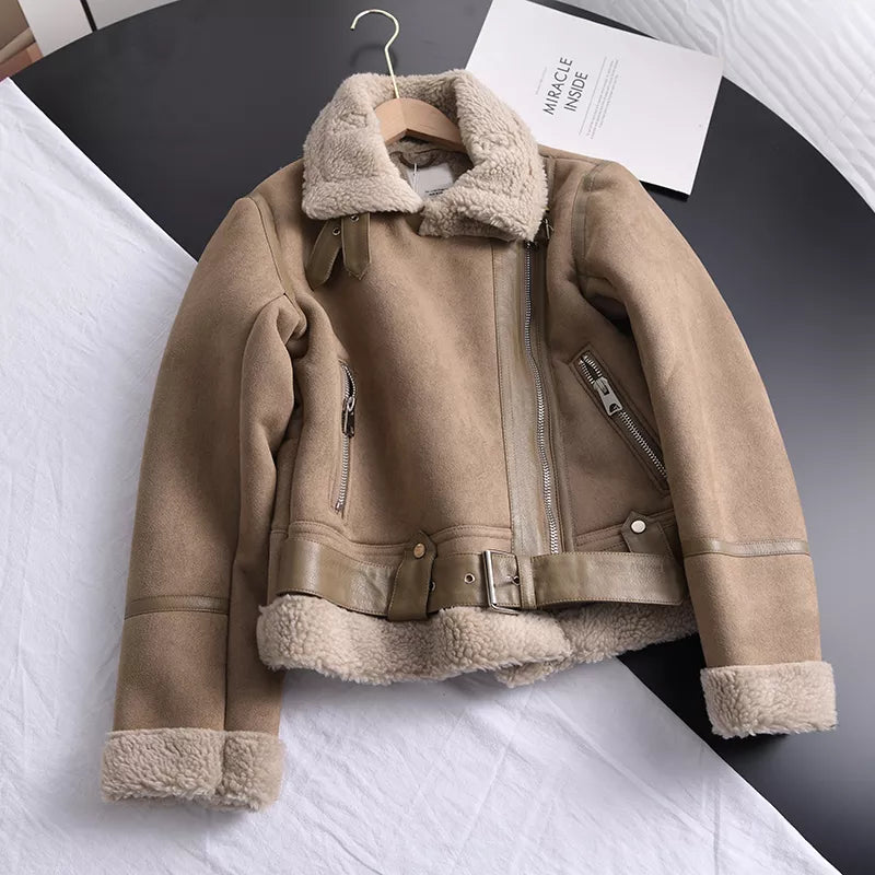 Leren Aviator Jas | Warme Fleece Voering