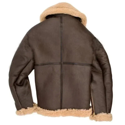 Leren Aviator Jas | Warme Sherpa Voering