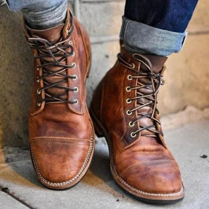 Leren Herenschoenen | Vintage Enkelboots