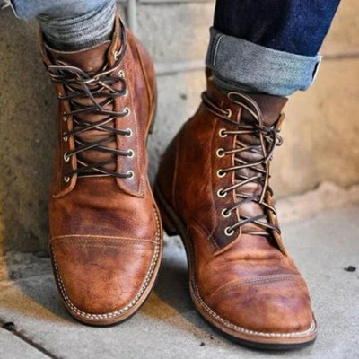 Leren Herenschoenen | Vintage Enkelboots