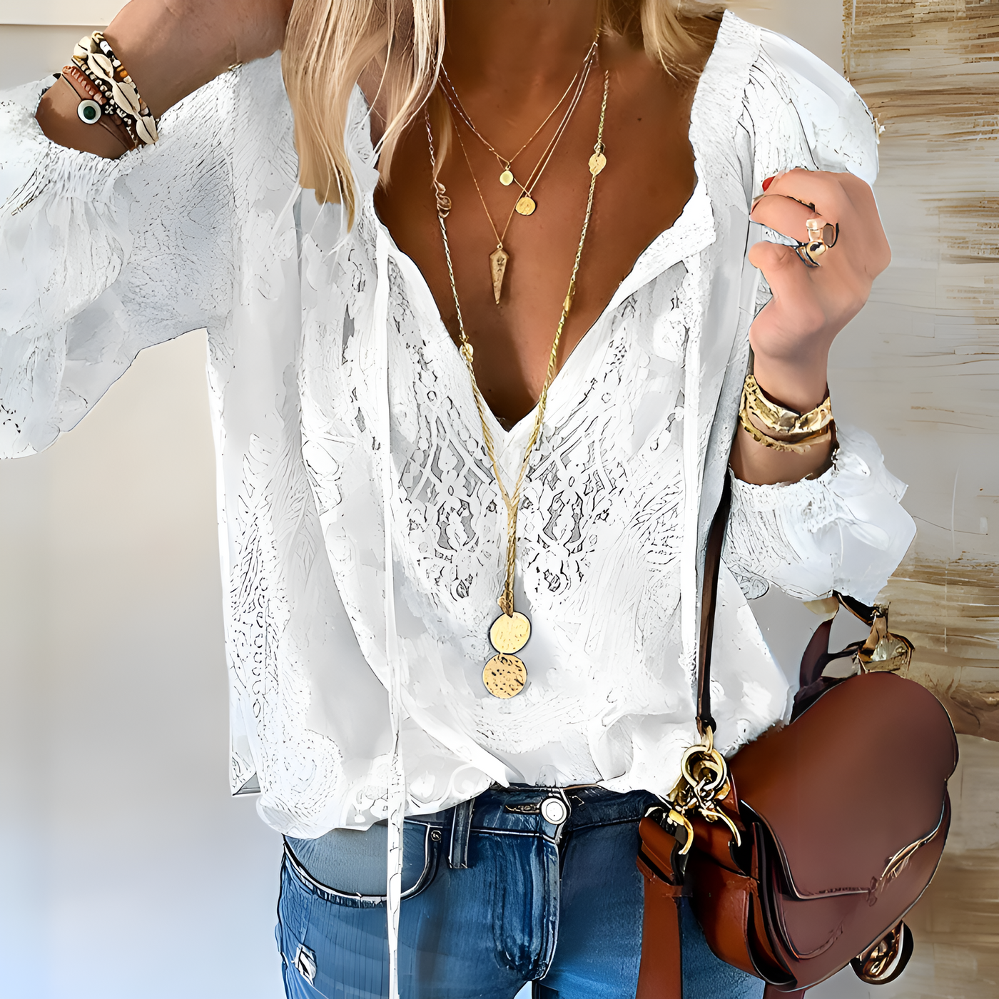 Luchtige Kanten Blouse | Boho Chic