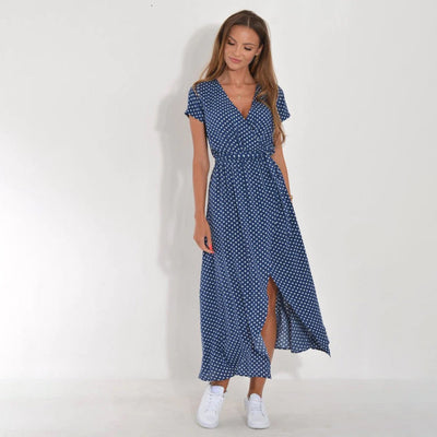 Luchtige Maxi Jurk | V-Hals & Wrap-Design