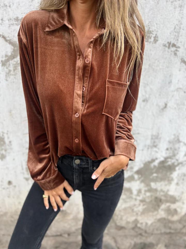 Luxe Fluwelen Blouse | Tijdloze Elegantie