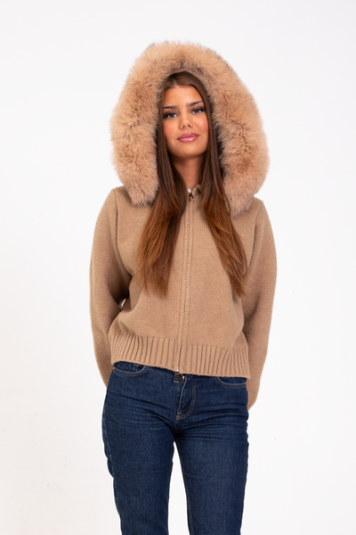 Luxe Gebreide Vest Met Bontkraag | Warme Winterlook