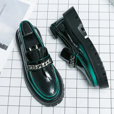 Luxe Leren Loafers | Glanzende Afwerking & Robuuste Zool