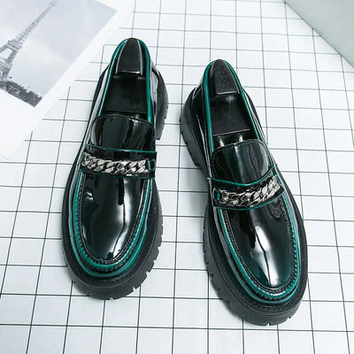 Luxe Leren Loafers | Glanzende Afwerking & Robuuste Zool