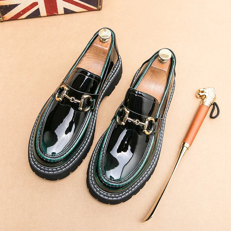 Luxe Leren Loafers | Glanzende Afwerking & Robuuste Zool