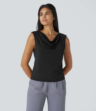 Mouwloze Drape Top | Elegant & Comfortabel