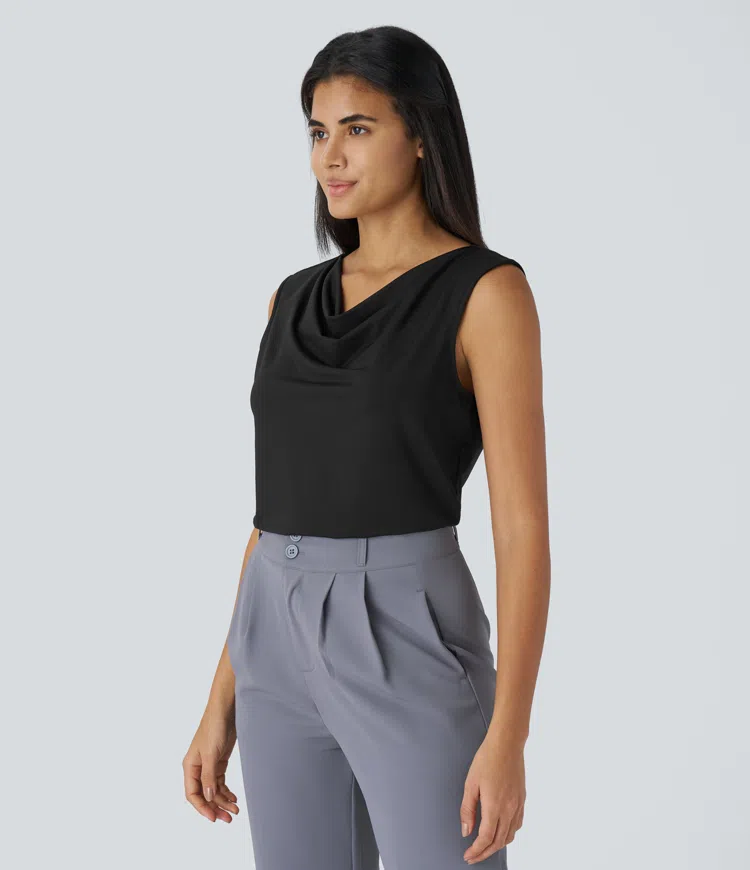 Mouwloze Drape Top | Elegant & Comfortabel