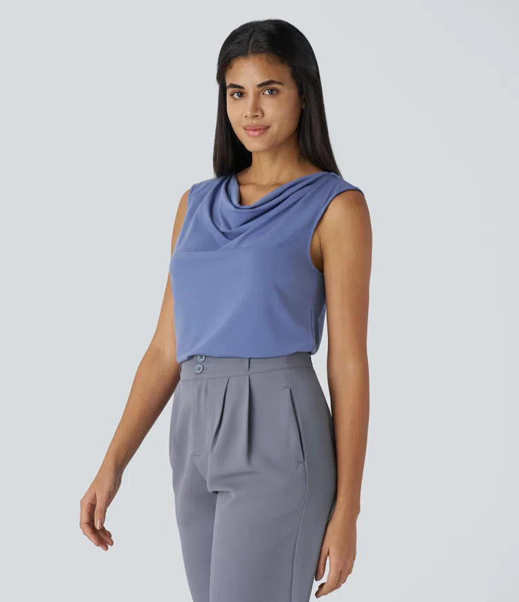 Mouwloze Drape Top | Elegant & Comfortabel