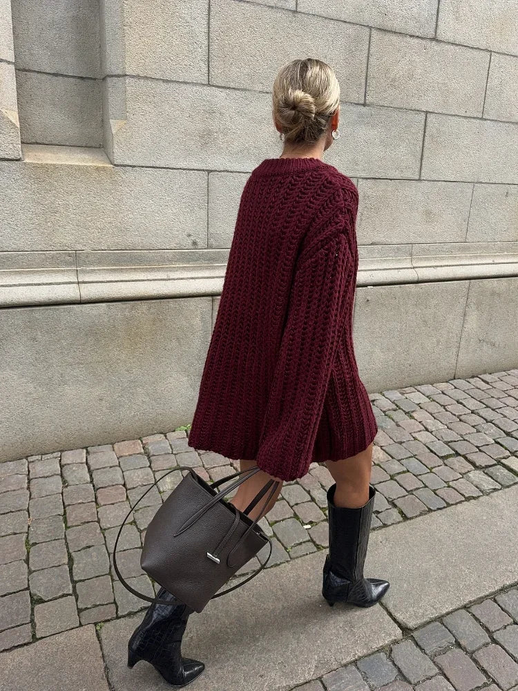 Oversized Gebreide Trui Jurk | Warm & Stijlvol