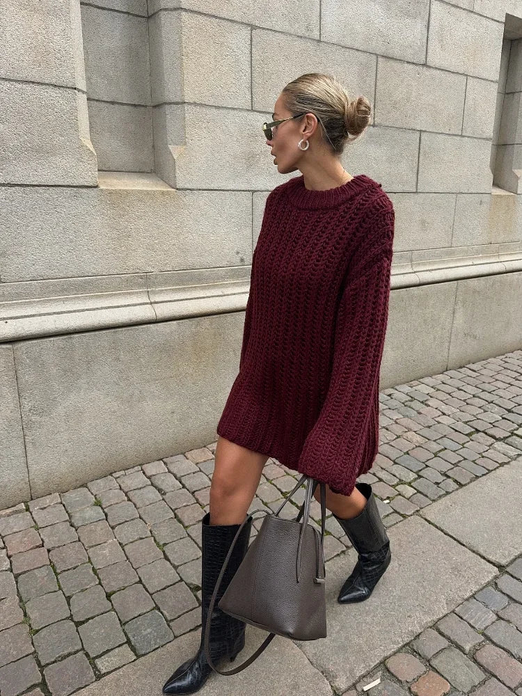 Oversized Gebreide Trui Jurk | Warm & Stijlvol