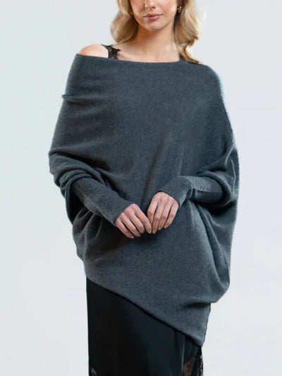 Oversized Trui Dames | Asymmetrische Halslijn