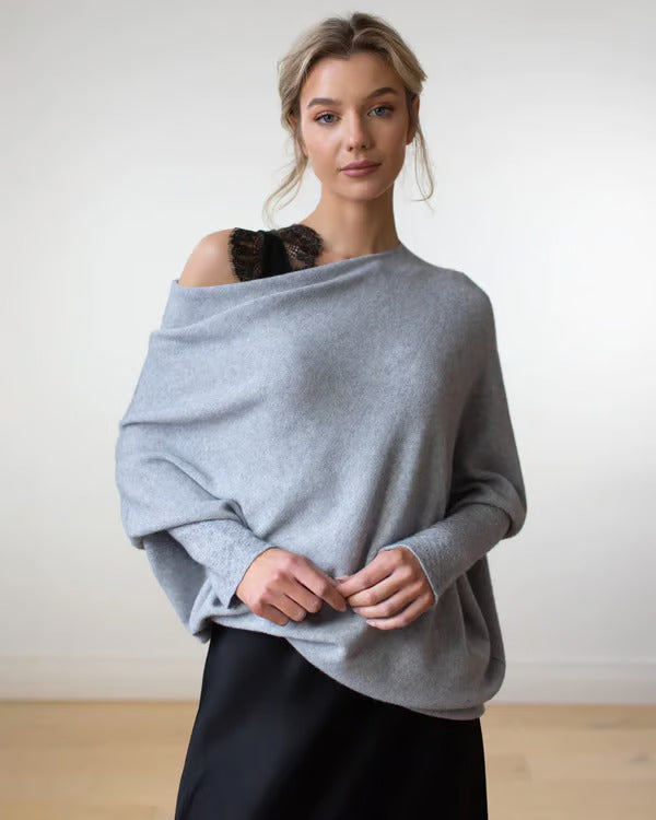 Oversized Trui Dames | Asymmetrische Halslijn