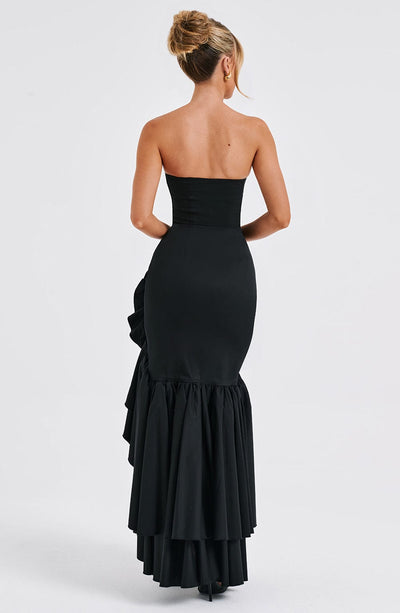 Strapless Maxi Jurk | Elegante Ruches