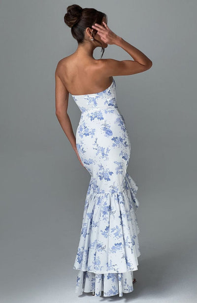 Strapless Maxi Jurk | Elegante Ruches