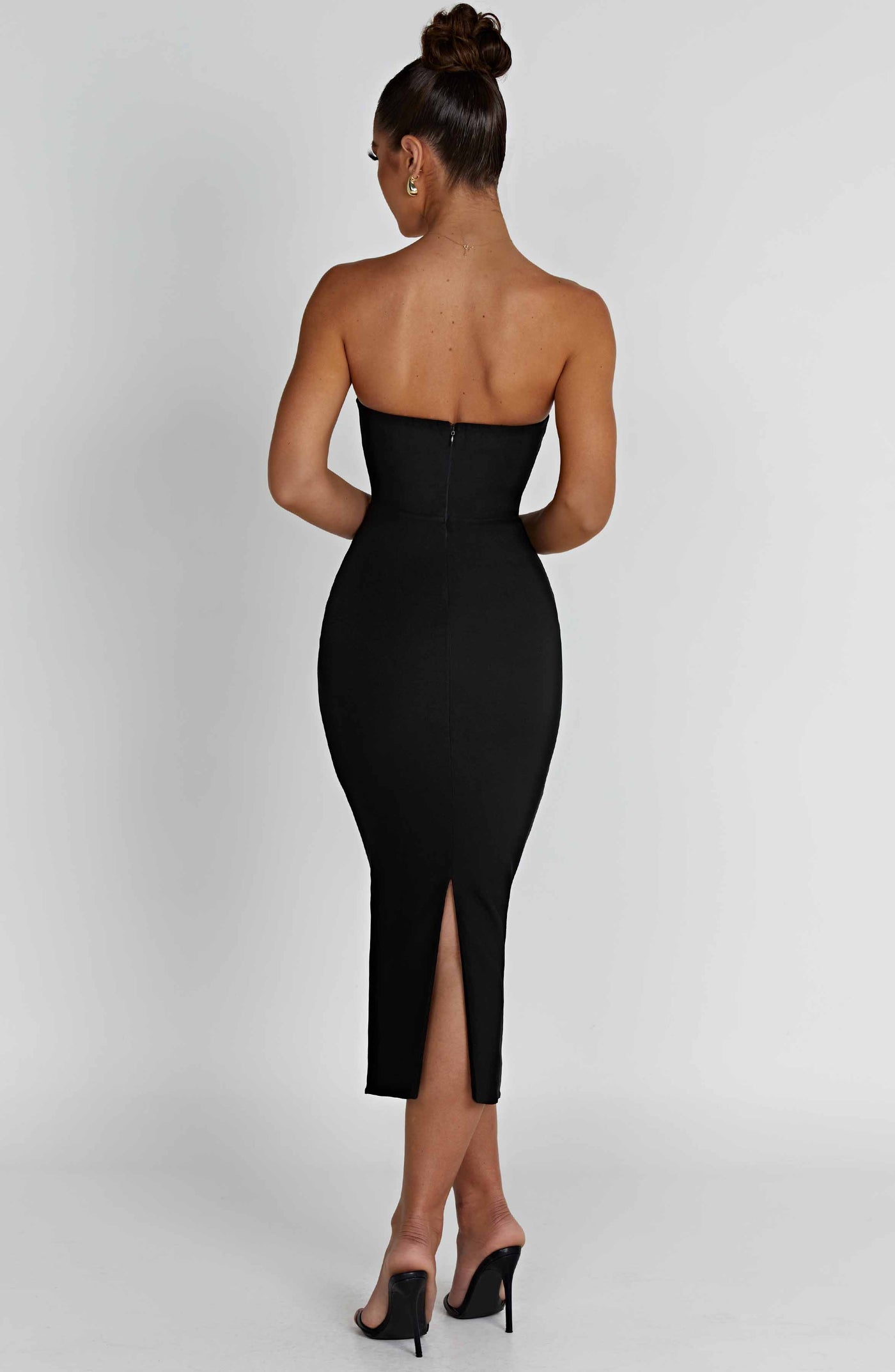 Strapless Midi Jurk | Elegante Bodycon Pasvorm