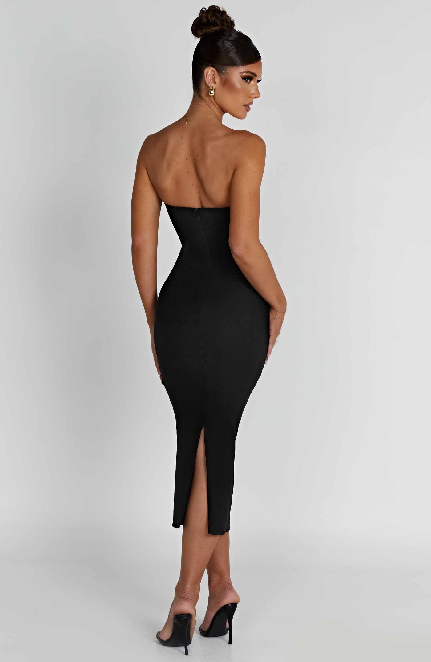 Strapless Midi Jurk | Elegante Bodycon Pasvorm