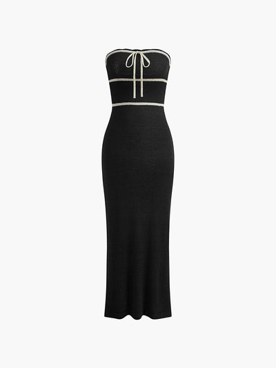 Strapless Midi Jurk | Elegante Getailleerde Pasvorm