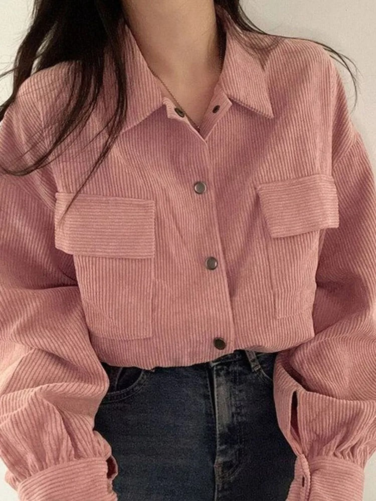 Trendy Corduroy Blouse | Oversized En Comfortabel