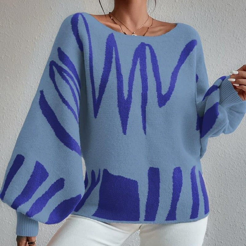 Trendy Oversized Trui | Uniek Abstract Design