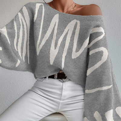 Trendy Oversized Trui | Uniek Abstract Design