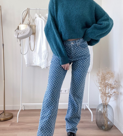 Vintage High-Waist Jeans | Gedrukt Denim Design