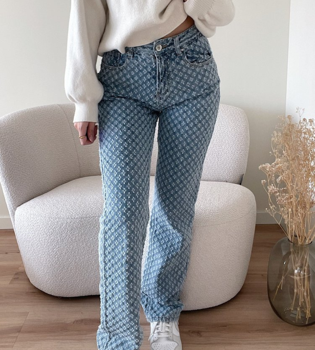 Vintage High-Waist Jeans | Gedrukt Denim Design