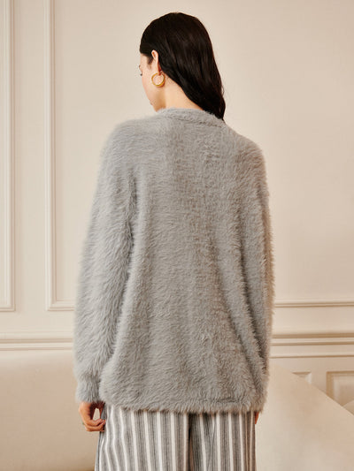 Zachte Fluffy Gebreide Cardigan | Stijlvol En Warm