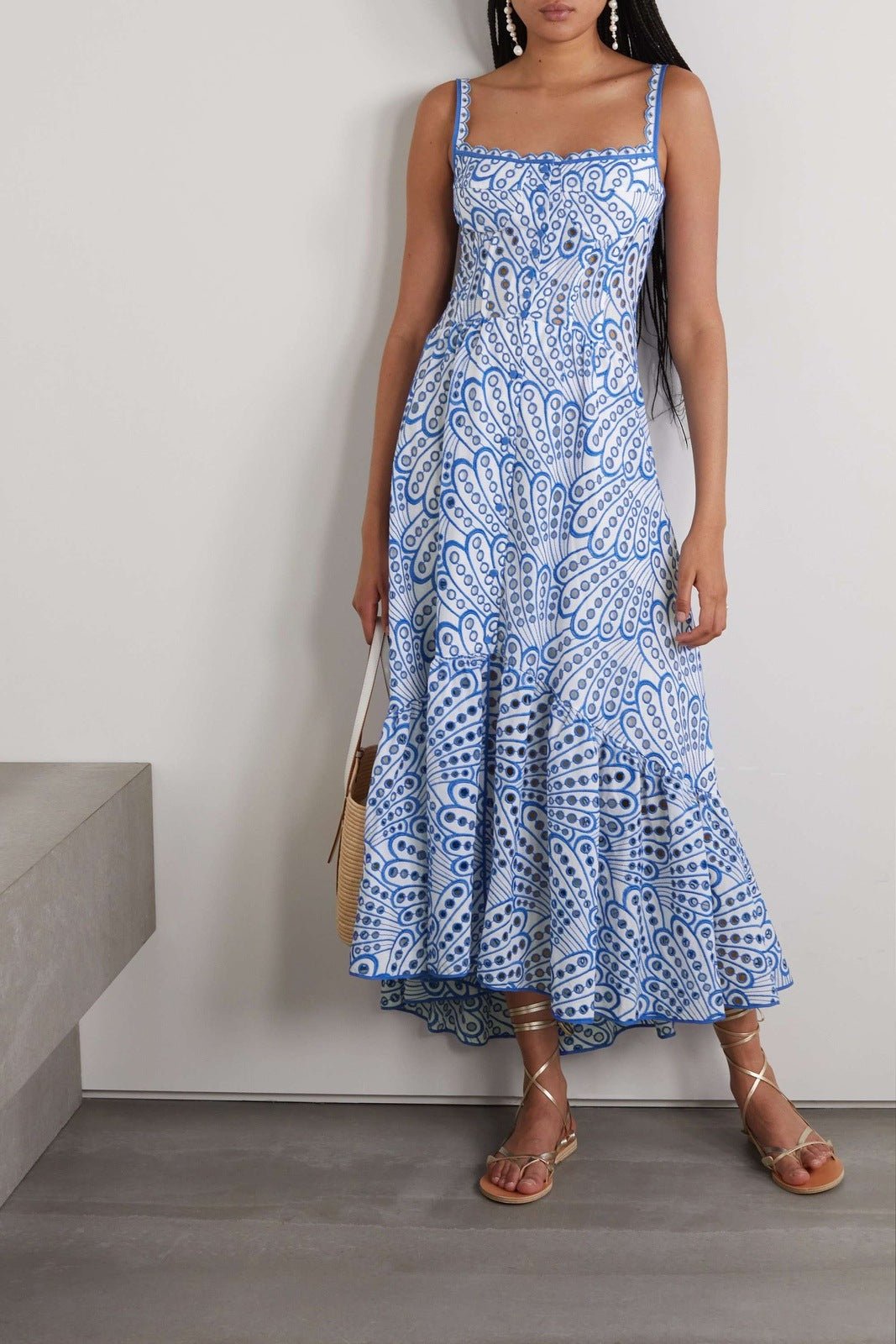 Zomerse Broderie Maxi Jurk | Elegant & Luchtig