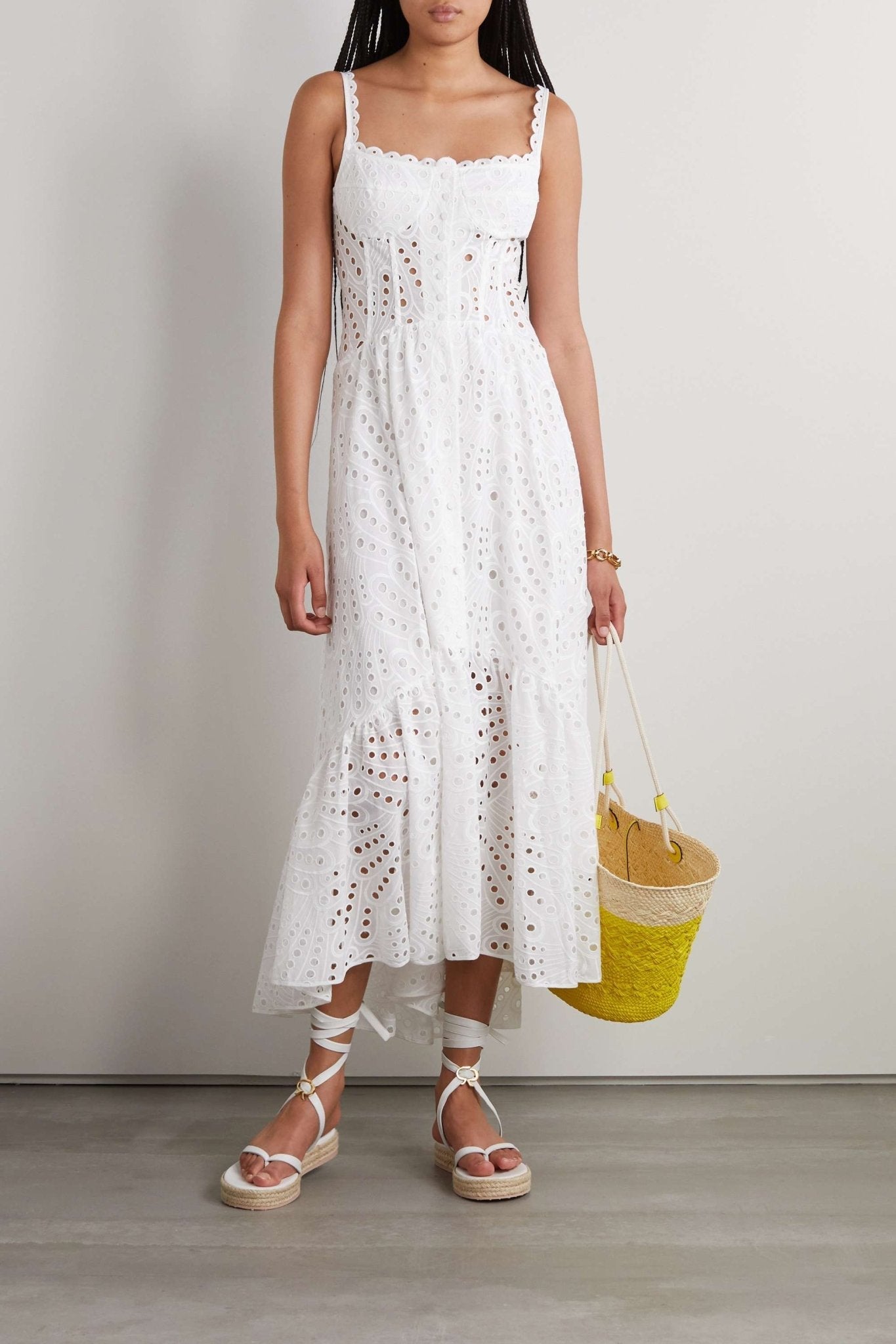 Zomerse Broderie Maxi Jurk | Elegant & Luchtig