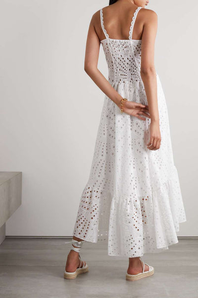 Zomerse Broderie Maxi Jurk | Elegant & Luchtig